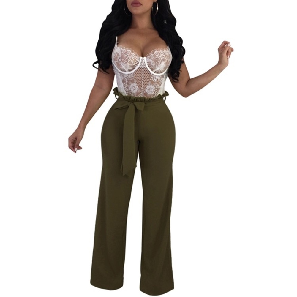 Olive Wide Leg Pants